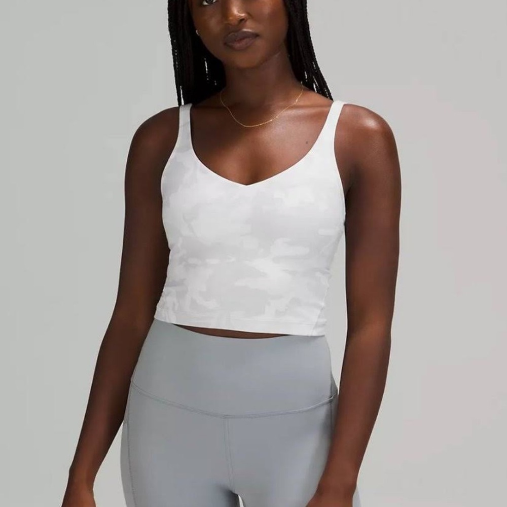 lululemon athletica White Cropped Cami Tank Top